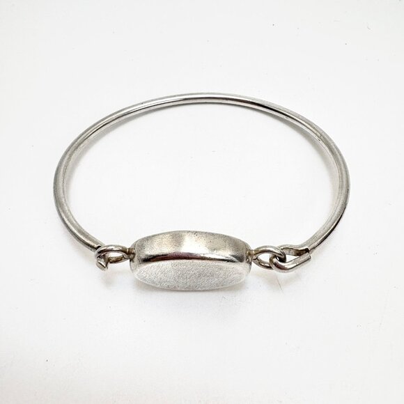 VTG Solid Sterling Silver 925 Engravable ID Bangle Bracelet One Size - Picture 7 of 12
